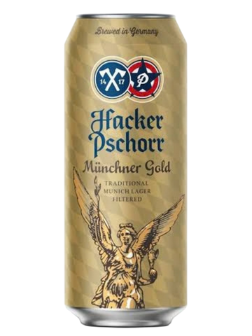 Hacker Pschorr Münchner Gold Helles Lager Lata 500 ml