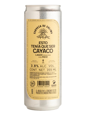 Colima Esto tenía que ser Cayaco Pale Lager con maíz Lata 355 ml