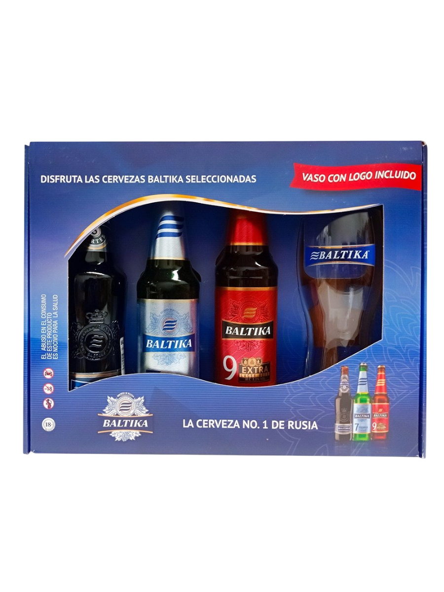 Pack Baltika 3 botellas + 1 vaso